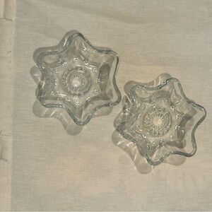 Star-Shaped Glass Candle Holders